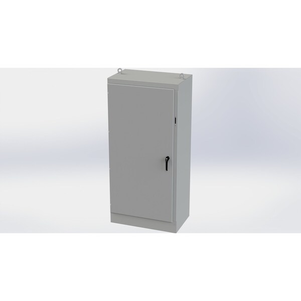 3 Point Latch with Coinproof/Padlock Handle Electrical Enclosures, 84 in H, 24 in D, 39-1/2 in W